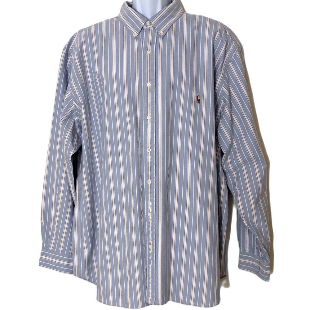 Ralph Lauren Big and Tall Long-Sleeved Woven Button-Down Shirt